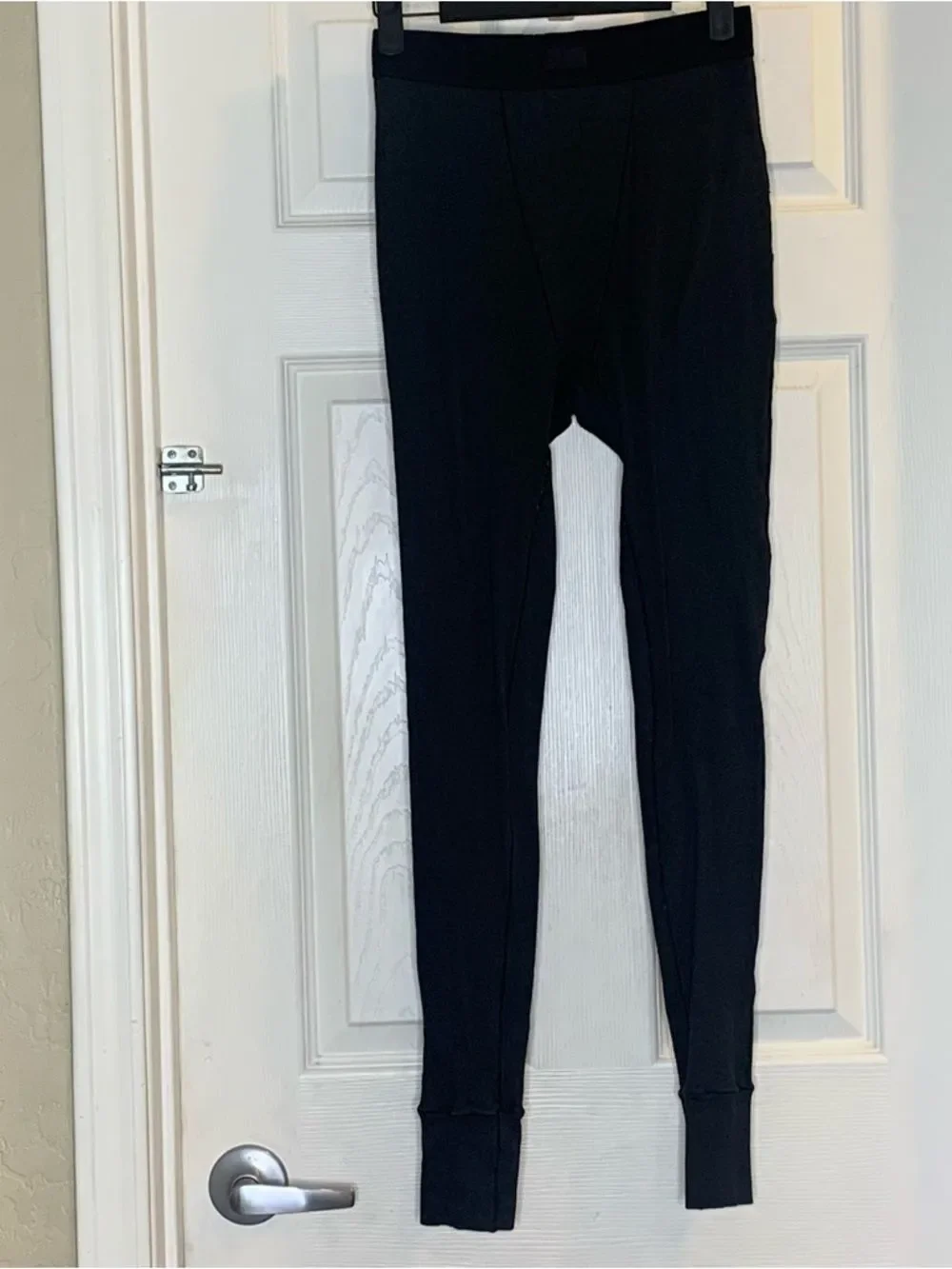SKIMS Black Cotton Ribbed Leggings Size Small
